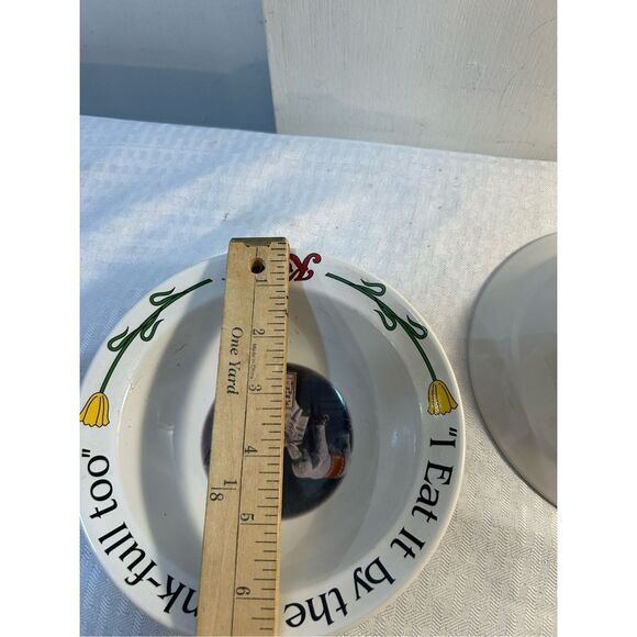 4 Kellogs Cornflake cereal bowls 1996 series:  Eat Trunkful/ Stuffed/Sweetheart/ - Picture 3 of 3